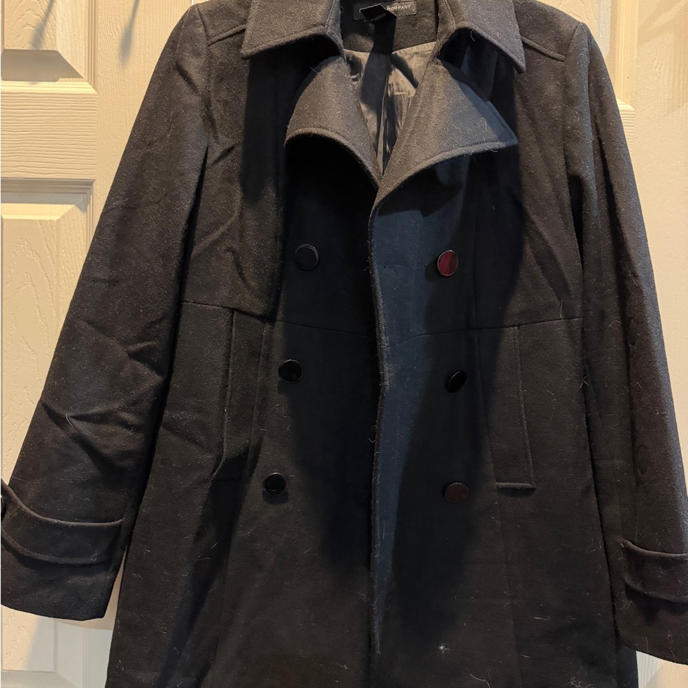 New York & Company Black Wool Blend Coat